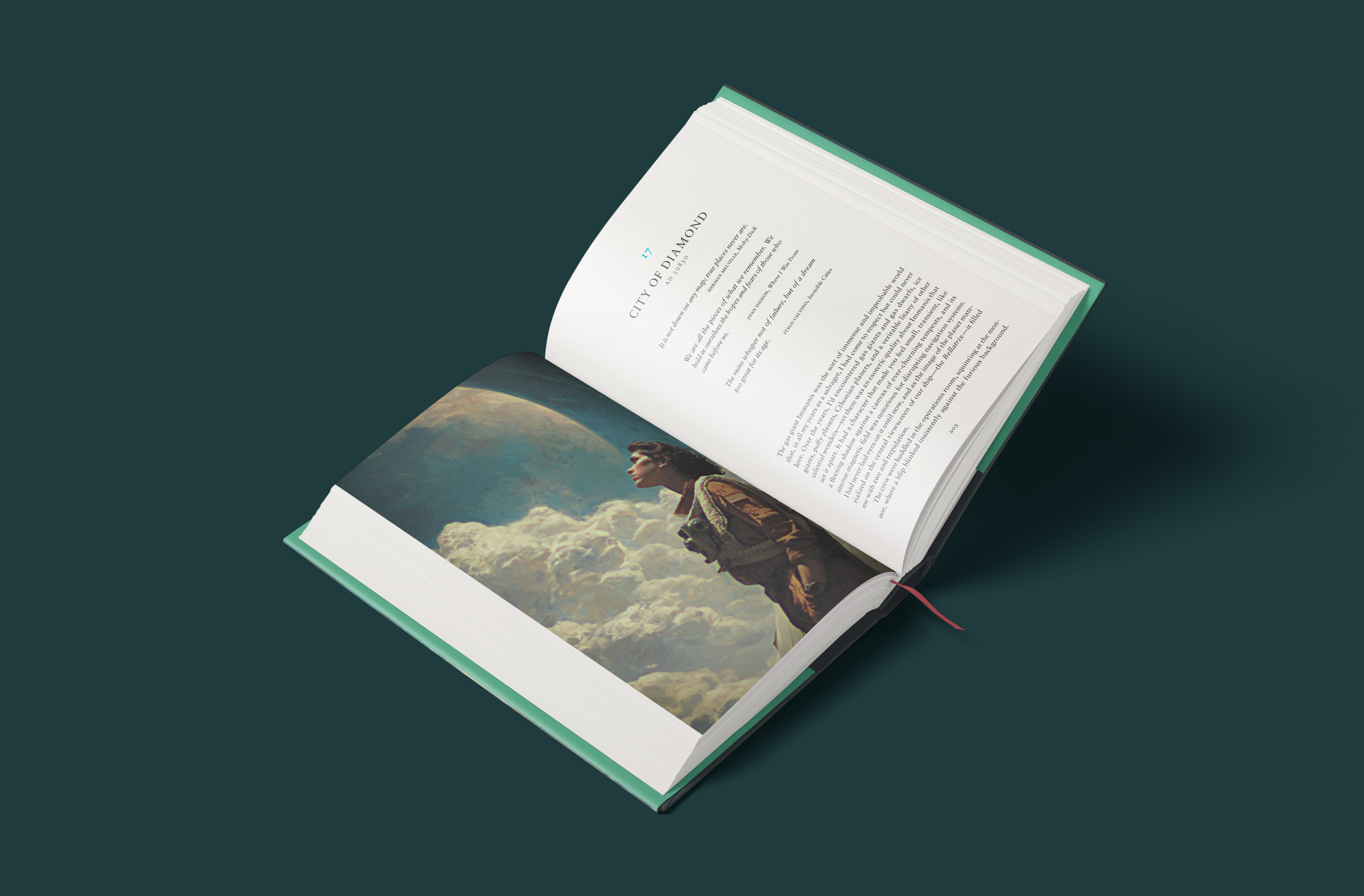 Open Strange Stars hardcover interior typesetting mockup